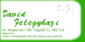 david felegyhazi business card